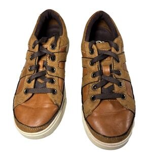 UGG Marcus Sneakers Youth 2 Brown Good Leather Suede Lace Up Casual 1095770K